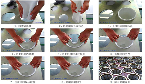 除塵器布袋安裝步驟圖片