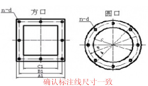 關風機法蘭尺寸圖片